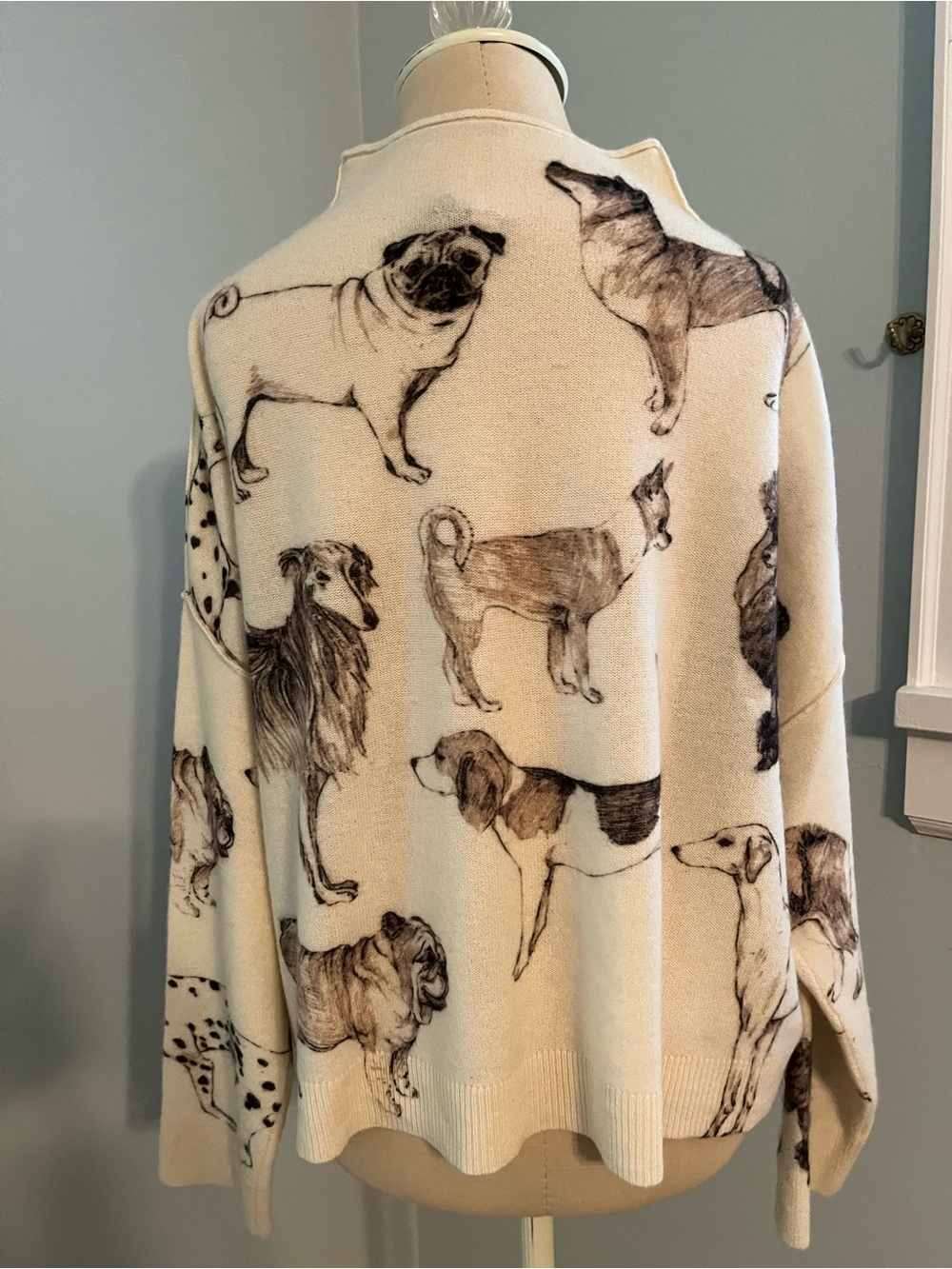 Anthropologie Pilcro Cashmere Dog Print Sweater - Picture 7 of 10